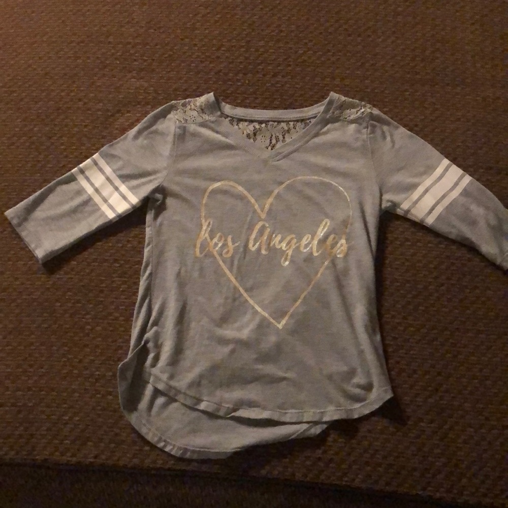 10 sized los angles cute heart shirt